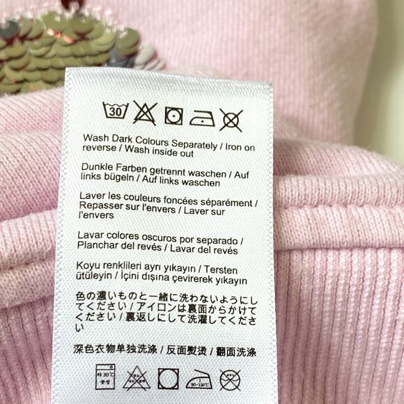 JOULES Girls Size 4 Unicorn Sweatshirt Flippy Sequins Pink Silvery Shiny Flip - Picture 10 of 12